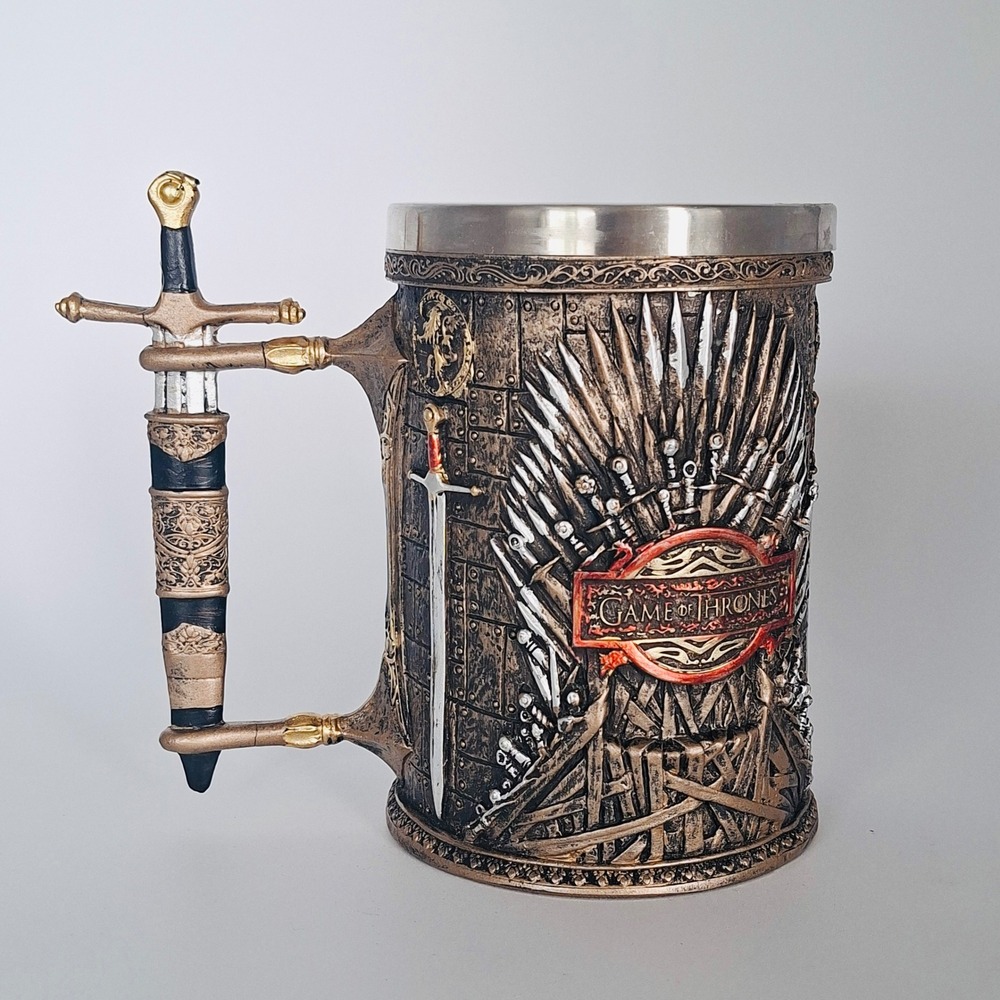 Game of Thrones Iron Throne Tankard Nemesis Now B3698J7 Sword Handle 20oz